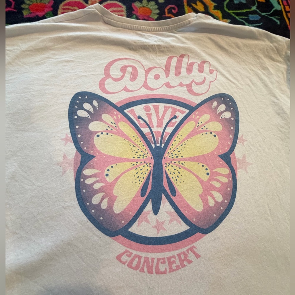 Dolly Graphic Tee with Butterflies + Flowers